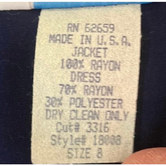 Peri Petites Women's Artsy Long Sleeve Open Front Blazer | Size 8 VINTAGE 80s - Picture 10 of 10